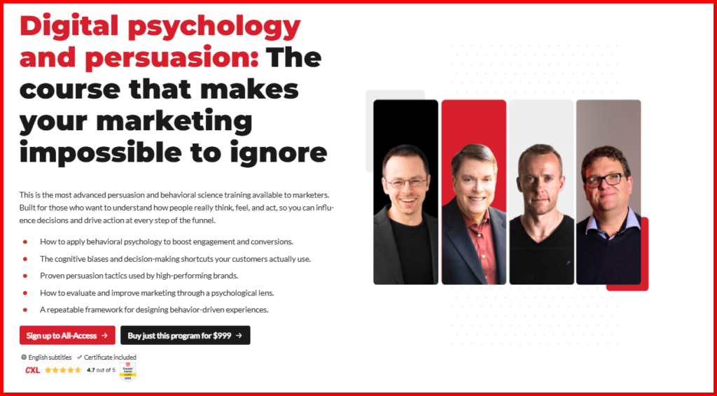 Digital Psychology and Persuasion MiniDegree cxl